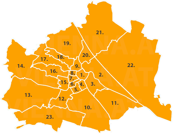 Bezirke In Wien bersicht Karte Und Wissenswertes VIENNA AT